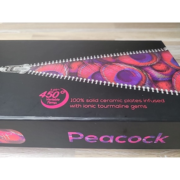 Fahrenheit Hair Care Ceramic Hair Straightener Peacock Design Limited Edition - Picture 4 of 12